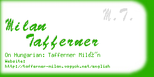 milan tafferner business card